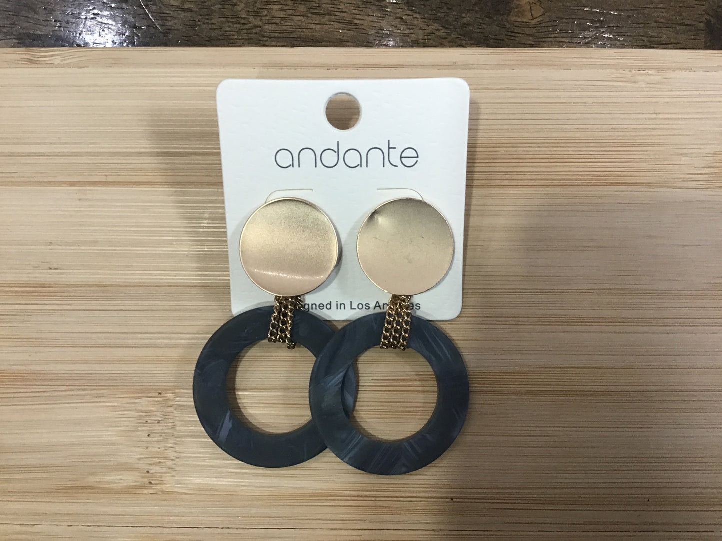 Acrylic Circle Chain Earrings