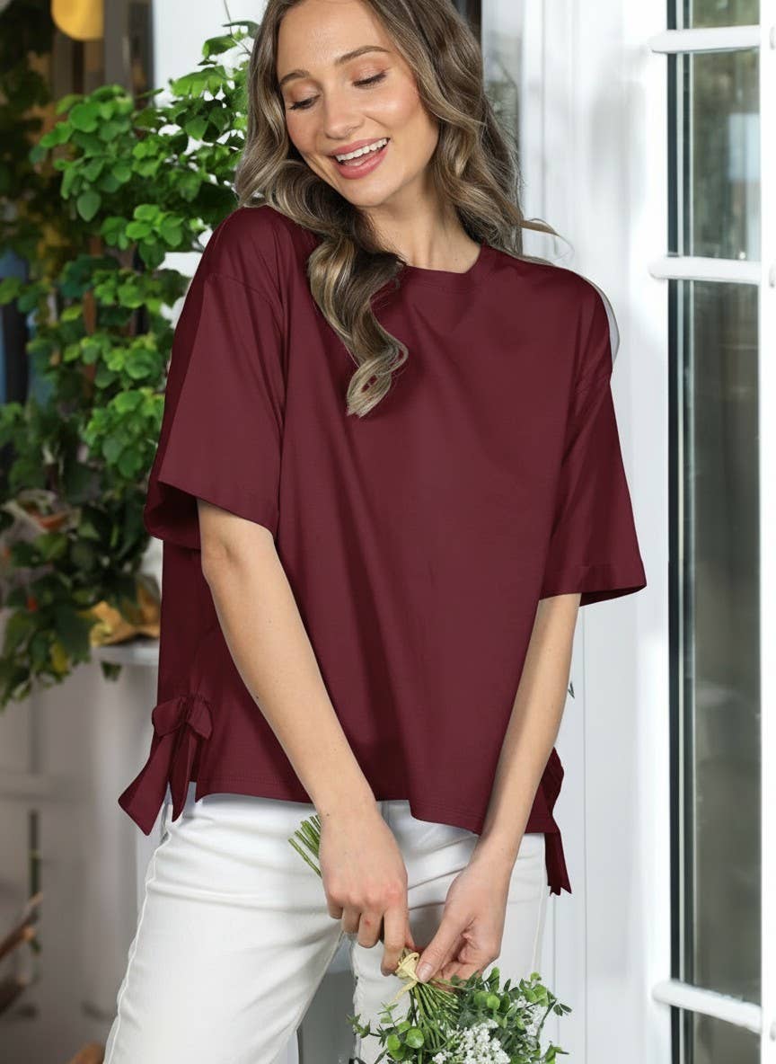 Allie top with side bow