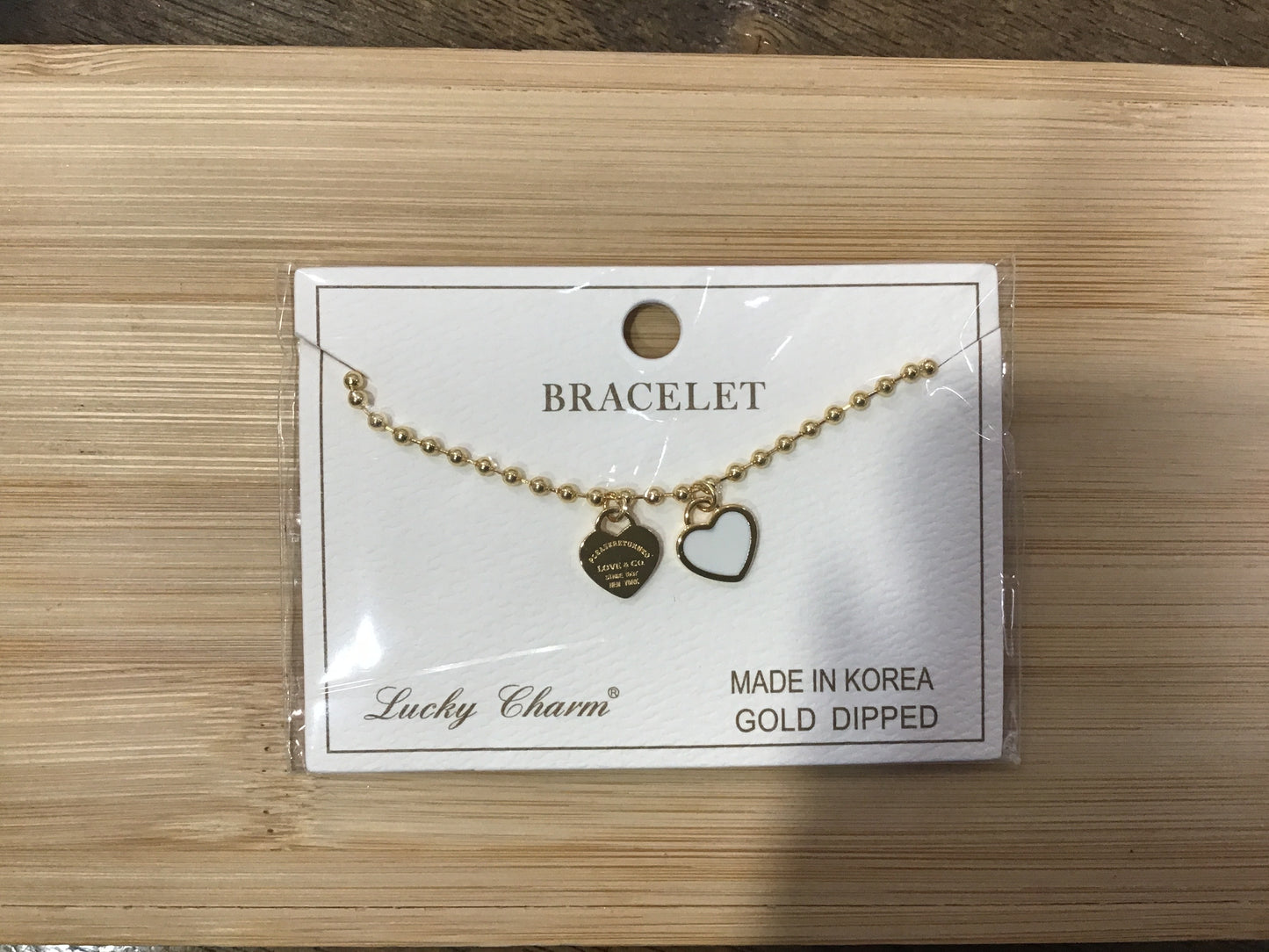 Heart Charm Ball Bracelet