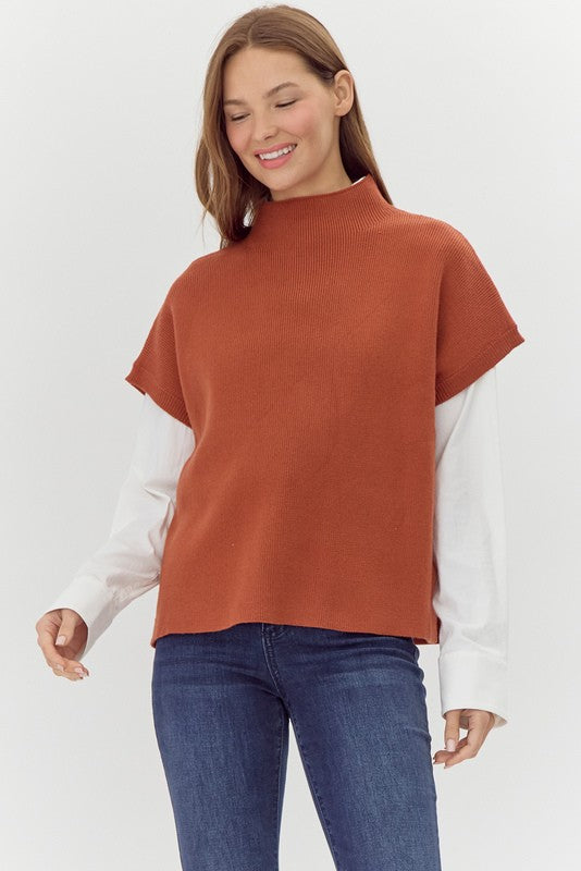 Drop Shoulder Comfy Sweater Top
