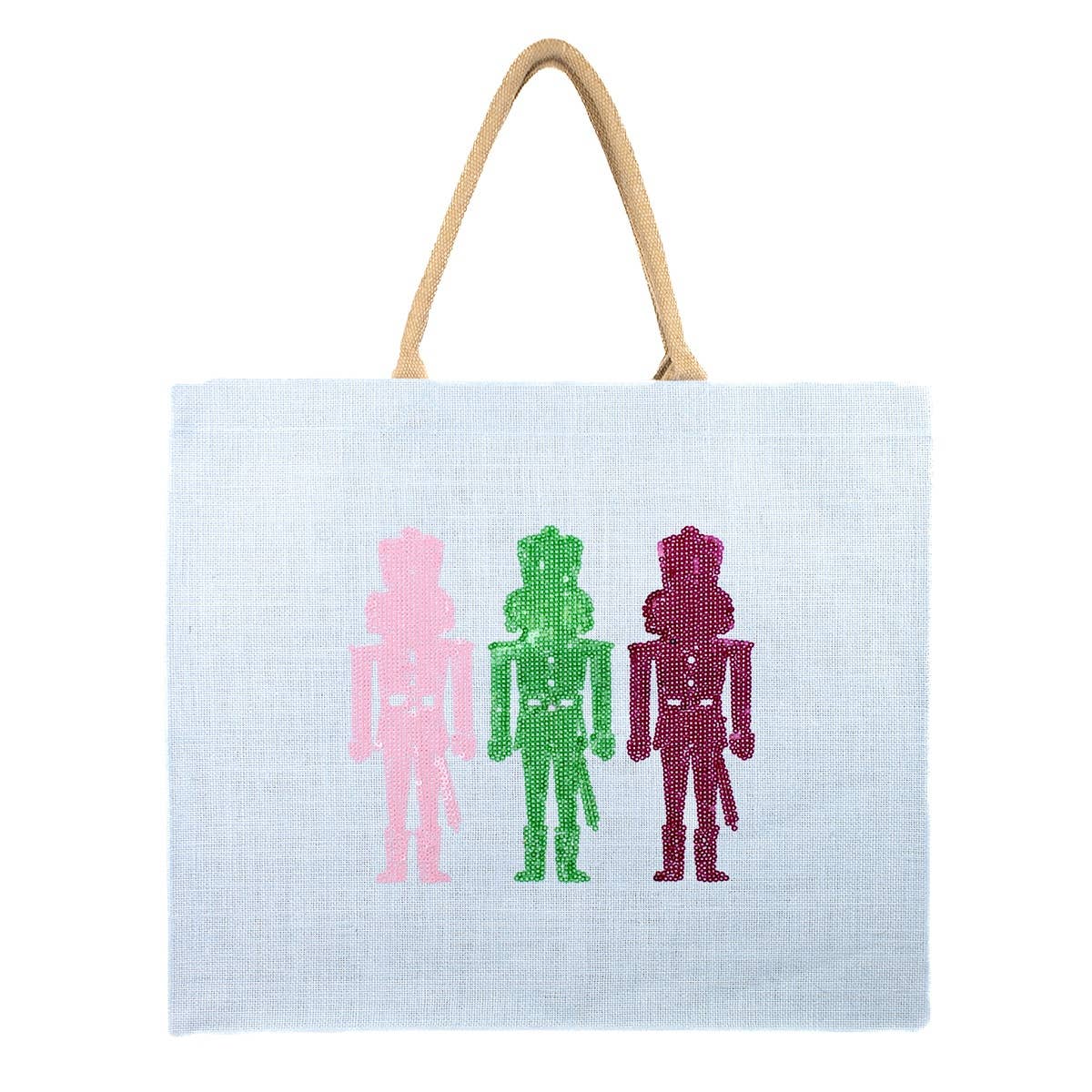 Candy Nutcracker Sequin Carryall Tote