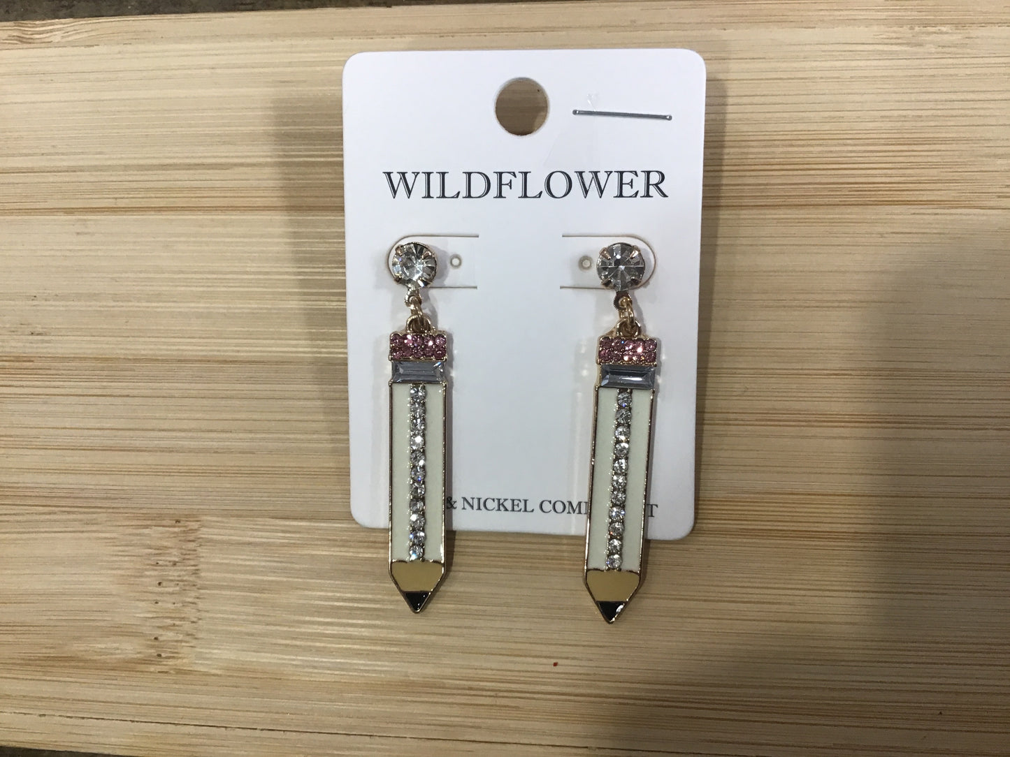 Pencil Drop Earrings