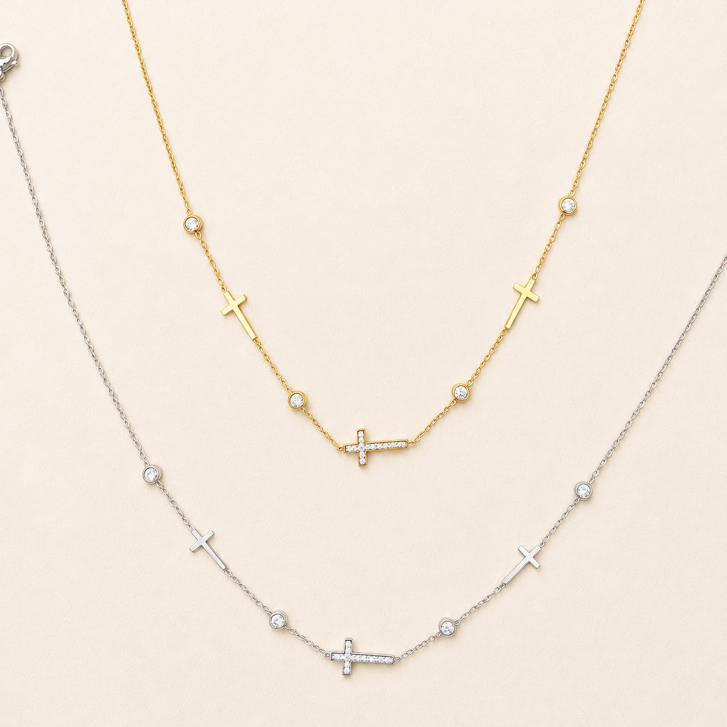 STEEL TARNISH FREE CROSS NECKLACE