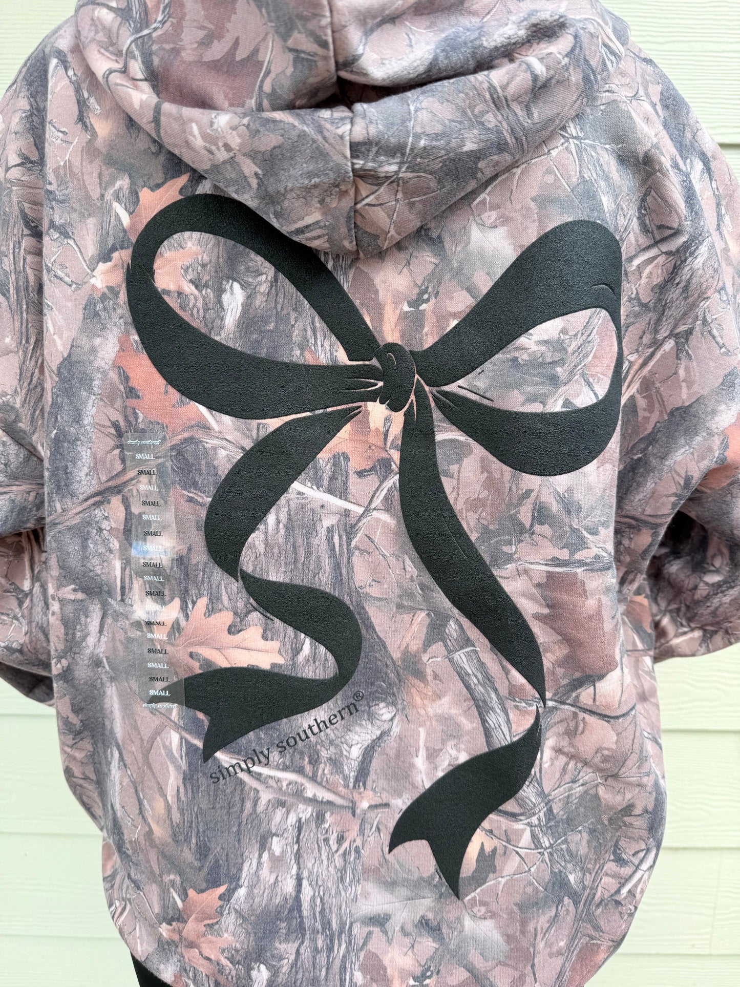 Simply Southern Camo Bow Sweater