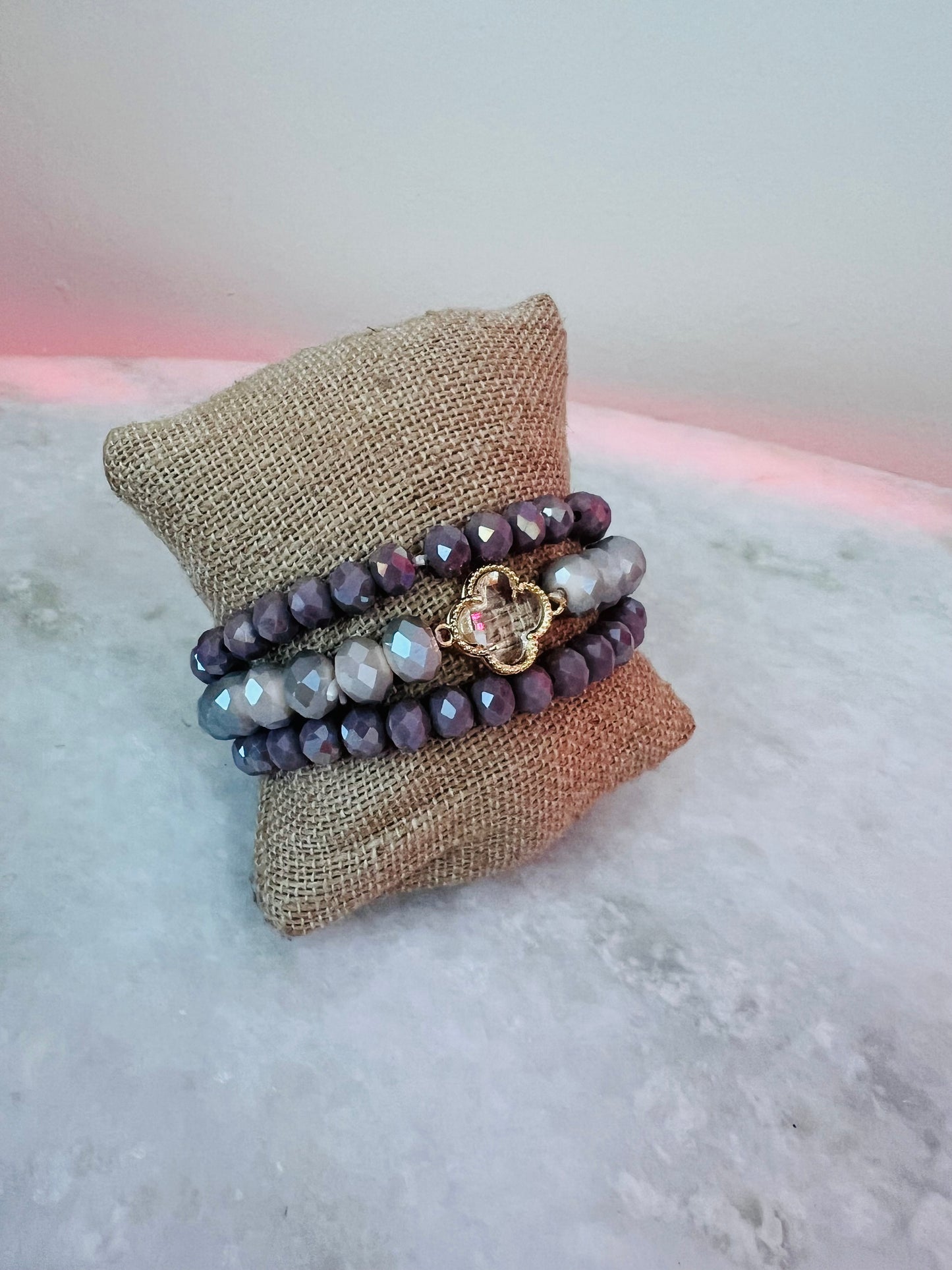 Flower bracelet stack