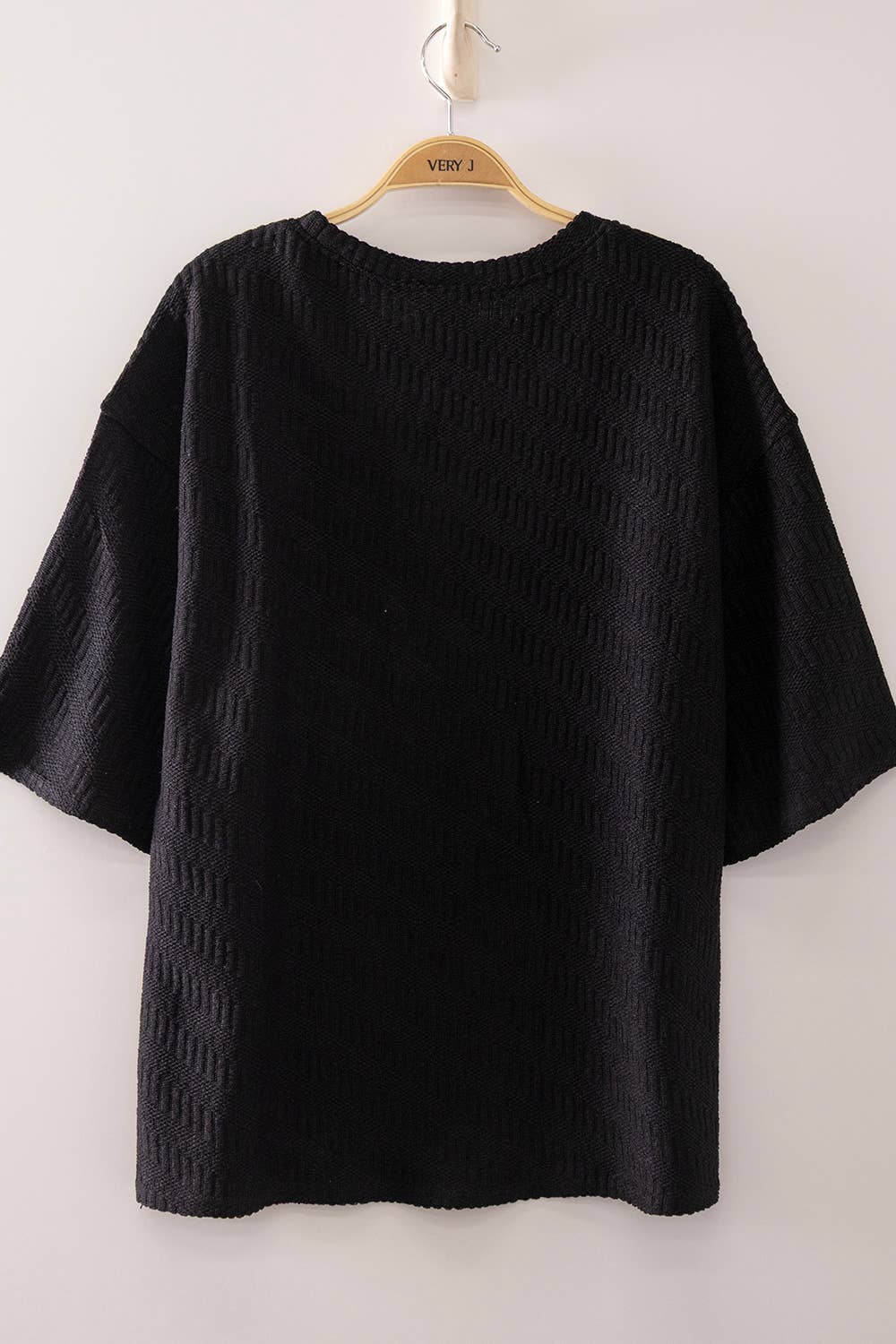 Textured Short Sleeve Top