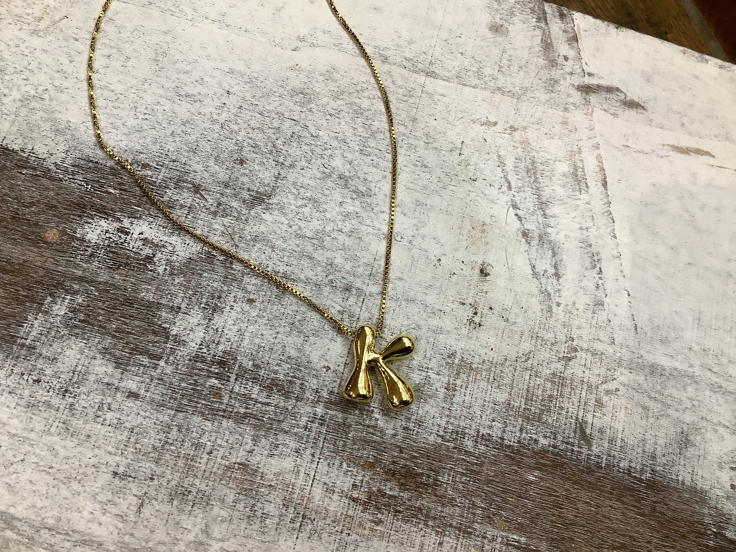 Bubble Initial Necklace