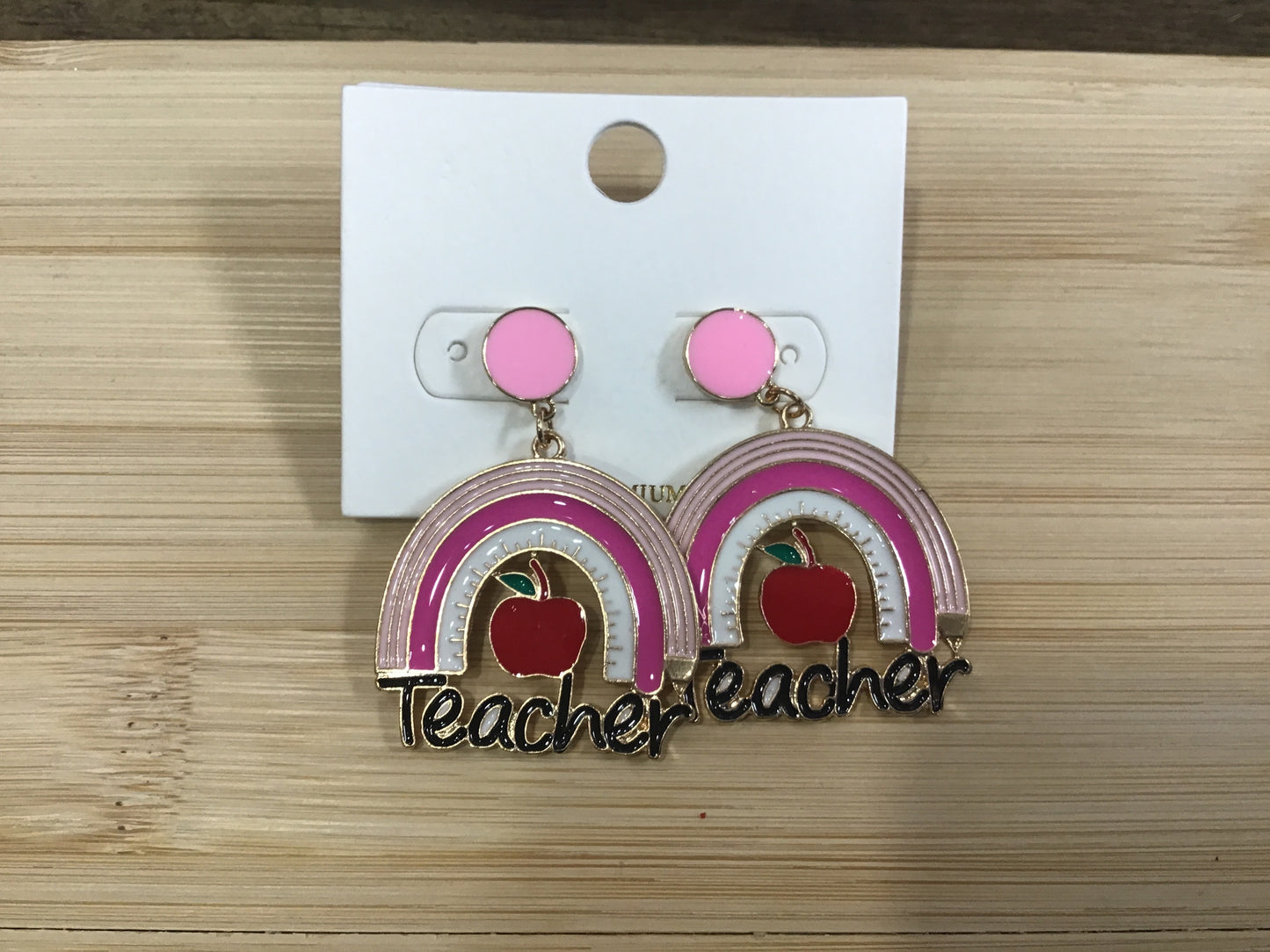 Teacher Pencil Rainbow Earrings