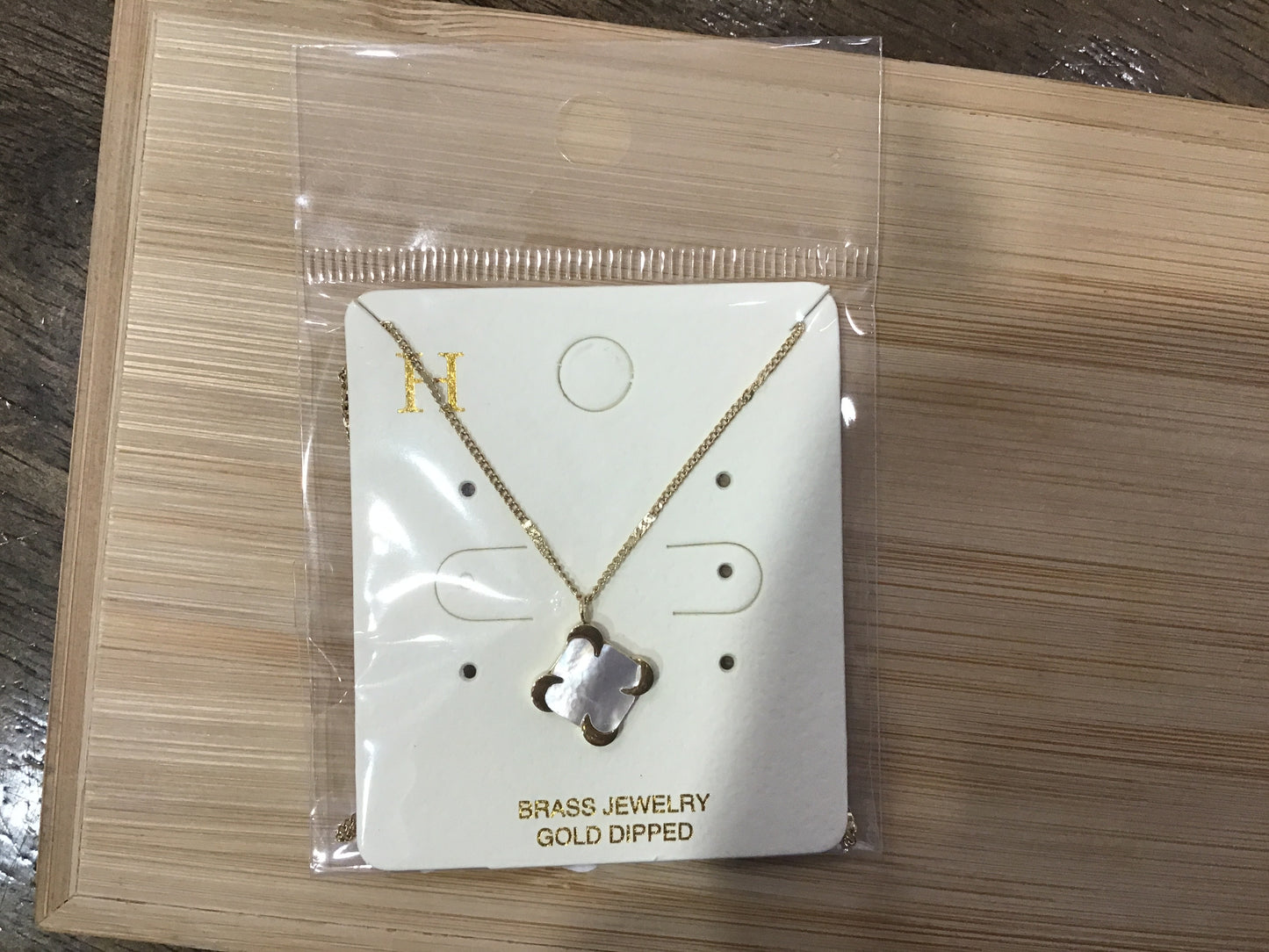 Pearl Square Pendant Necklace