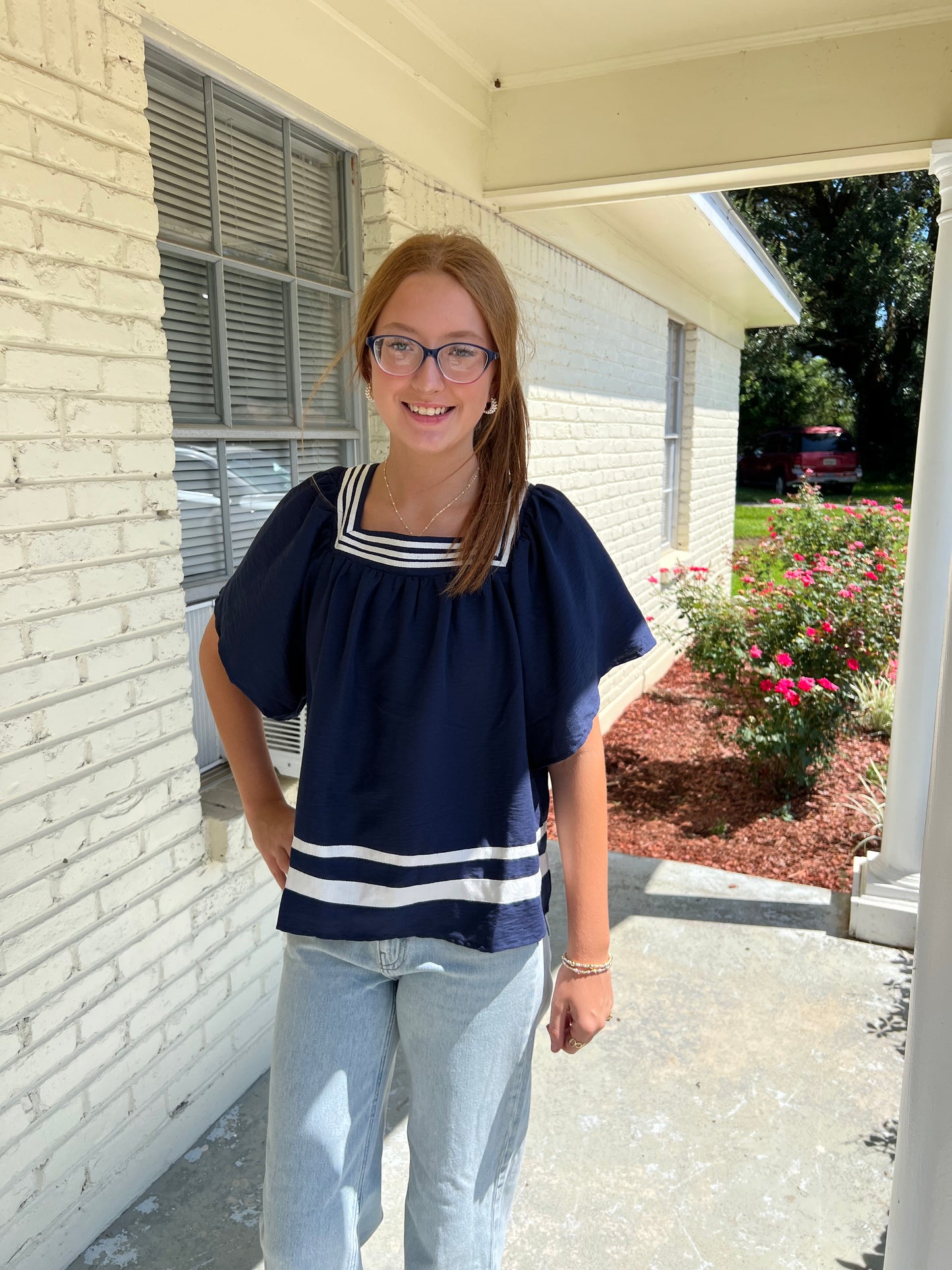 Square Neck Gameday top