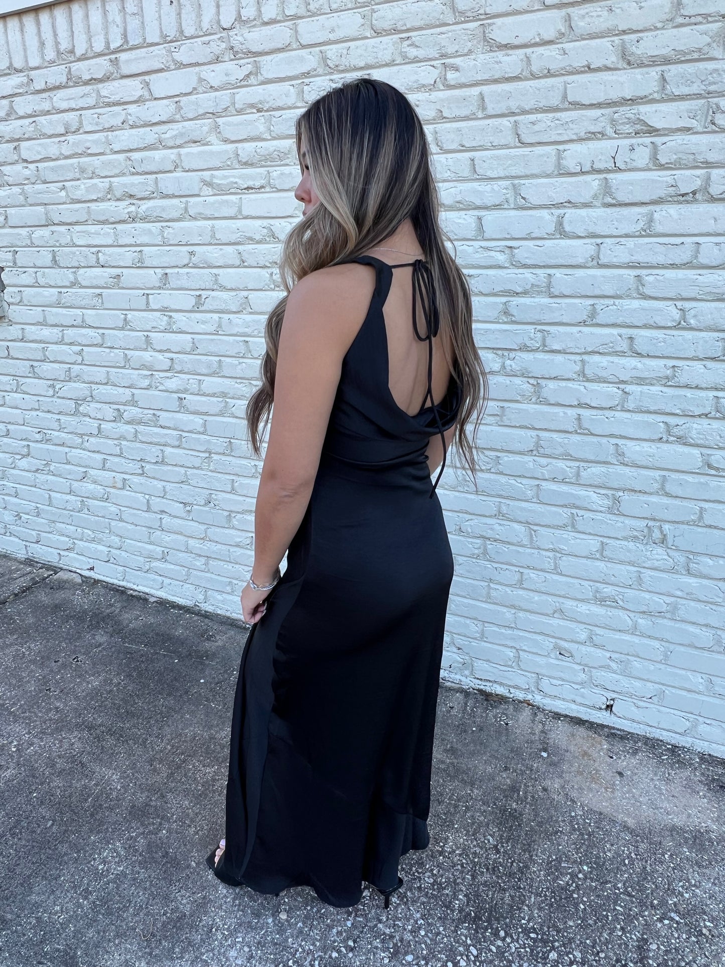 Wedding Guest Satin Maxi Dress