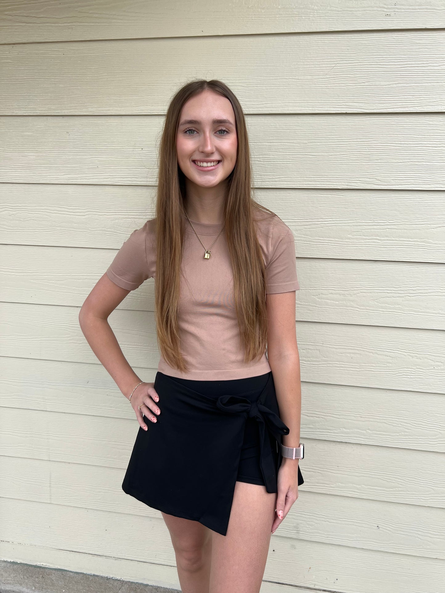 Side Bow Tie Active Skort