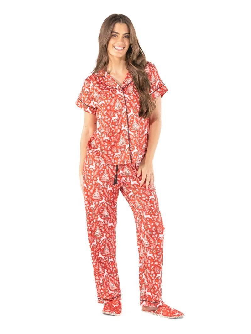 Deer and Christmas tree pj set