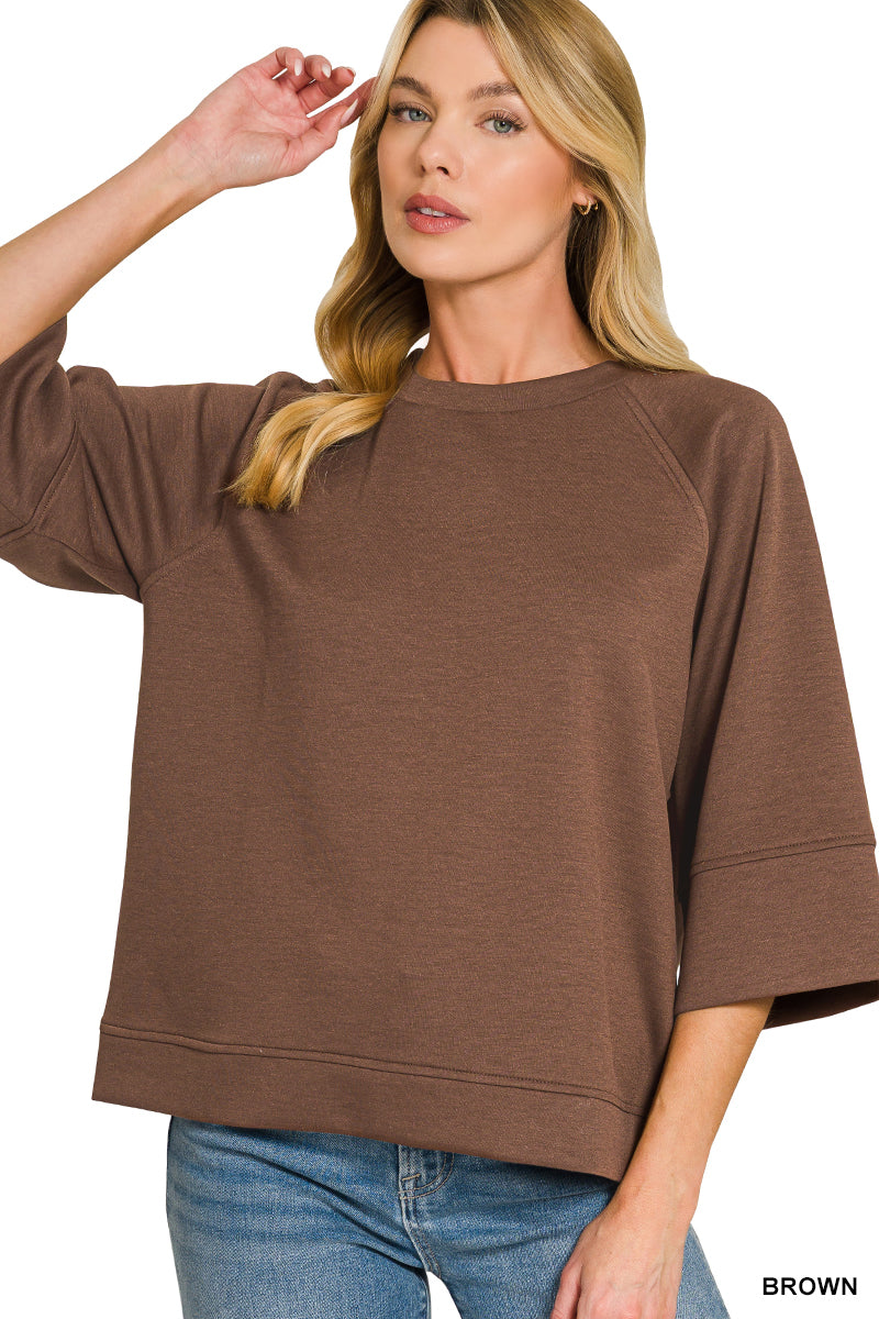 Scuba 3/4 sleeve pullover