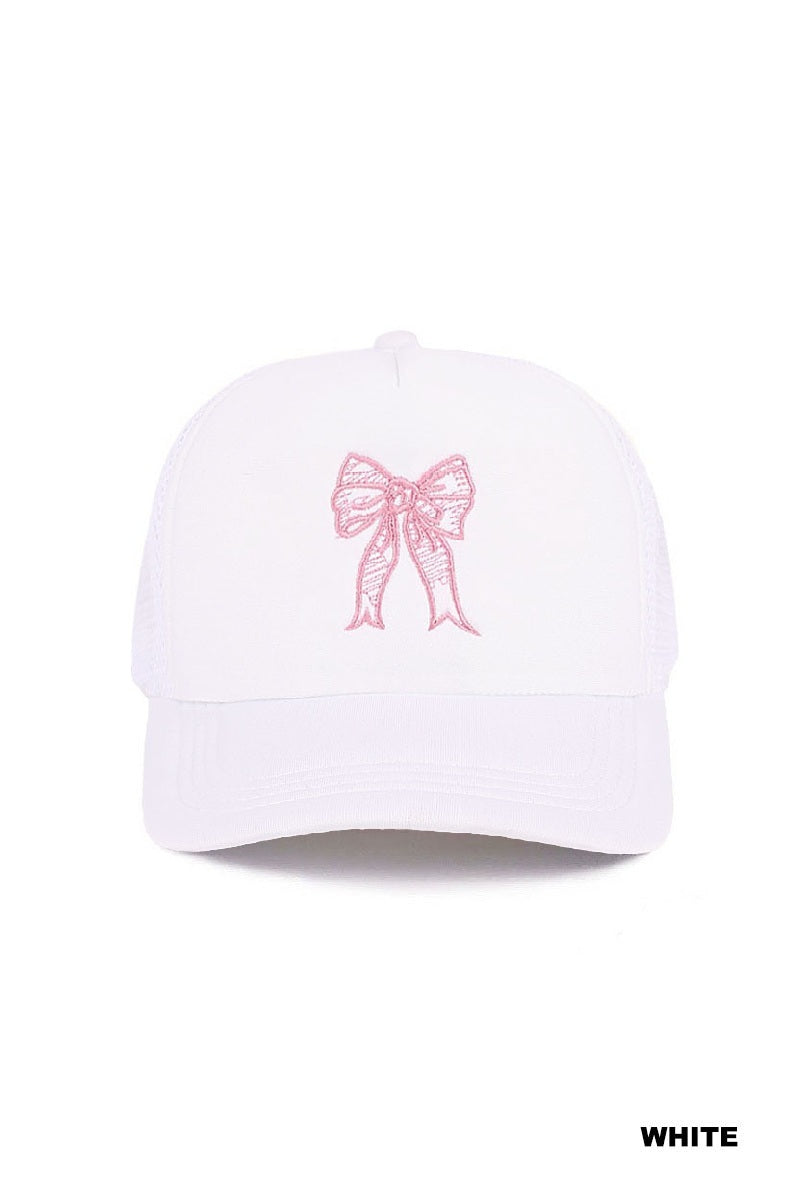 Coquette Ribbon Bow Trucker Hat