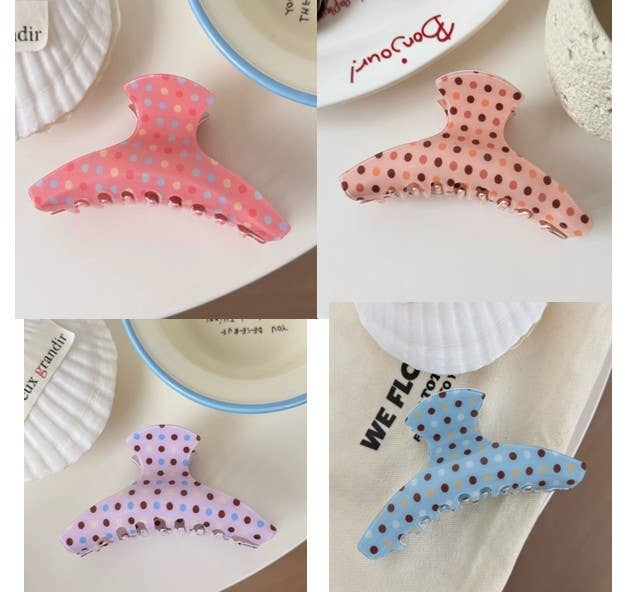 Vintage Polka Dot Hair Claw