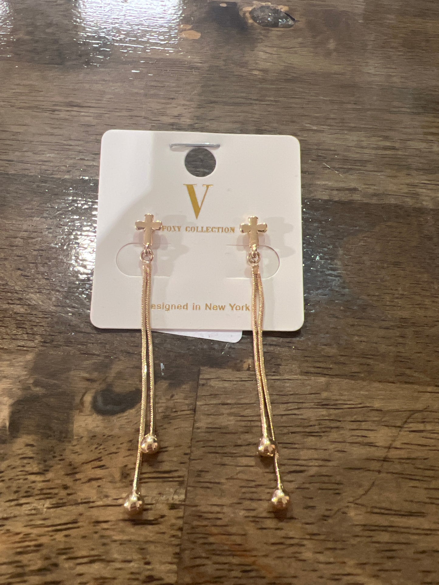 Mini Cross Dangle Earring