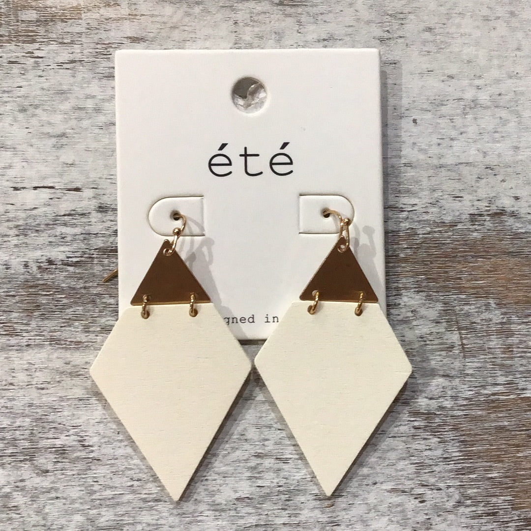 White Dangle Earrings