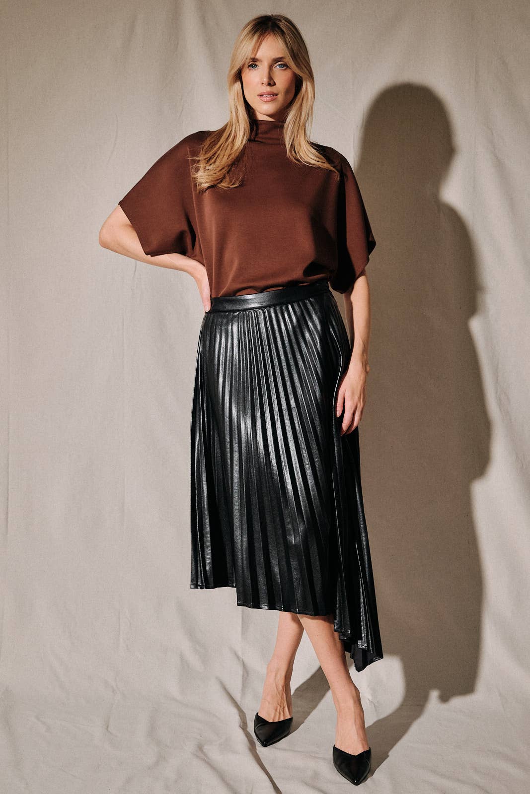 Mock Neck Dolman Top