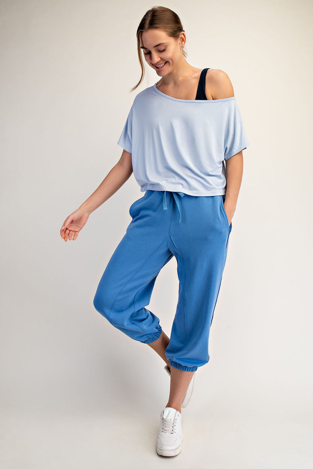 Viscose Cropped Off Shoulder