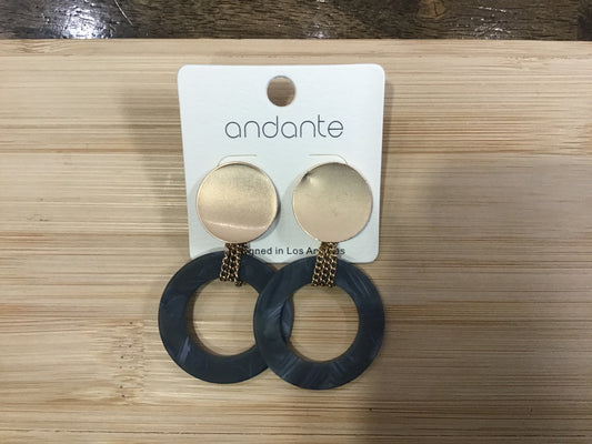 Acrylic Circle Chain Earrings