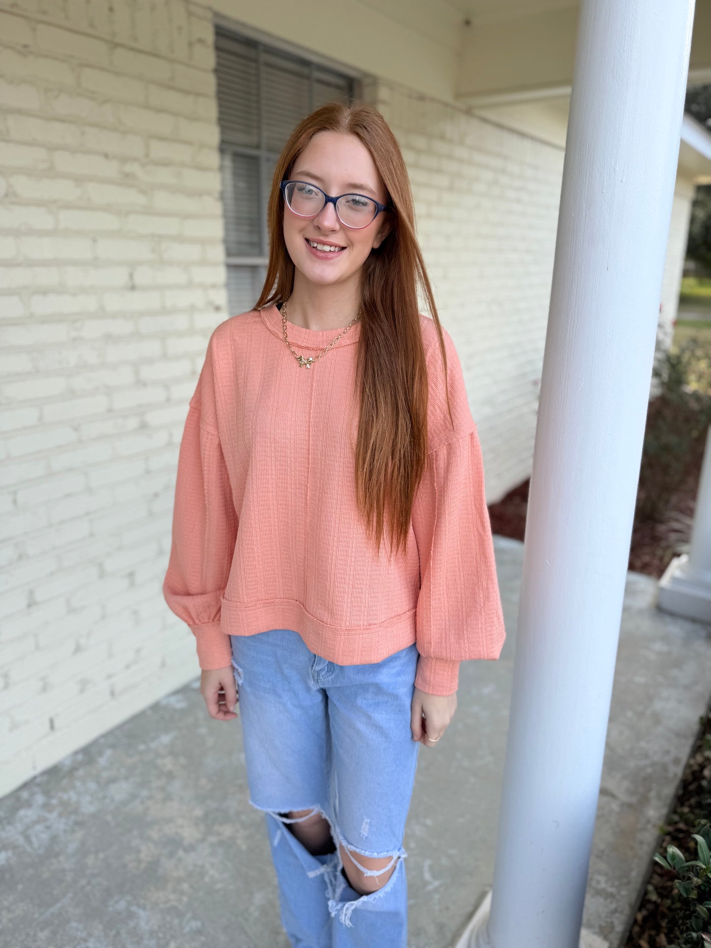 Gibson Girl Oversized Knit Top