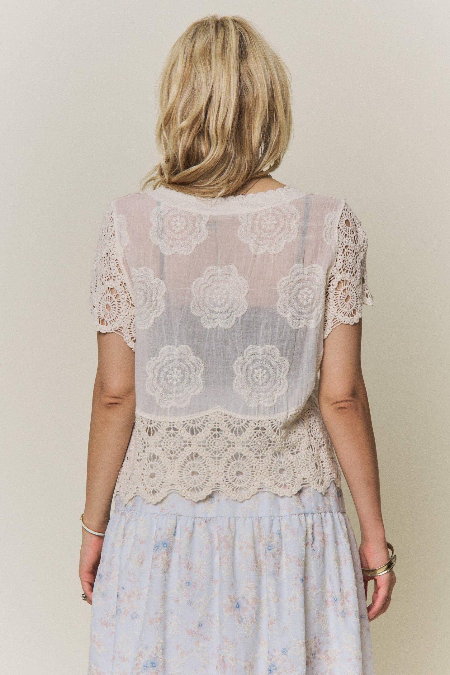CROCHET LACE TOP