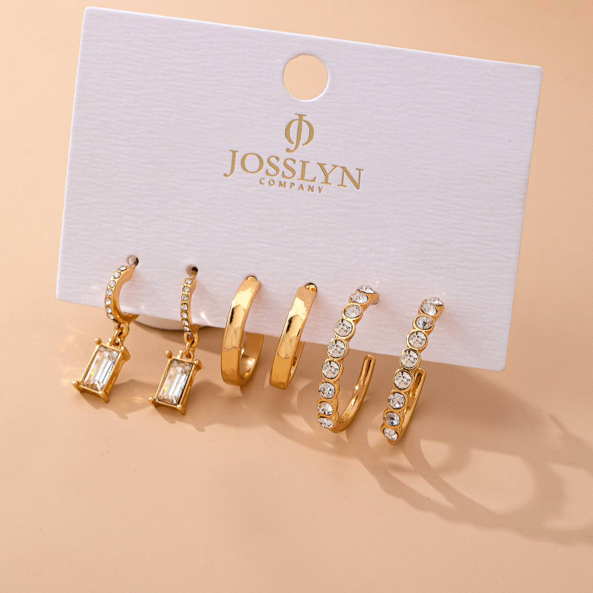 Crystal-Accented  Earring Set