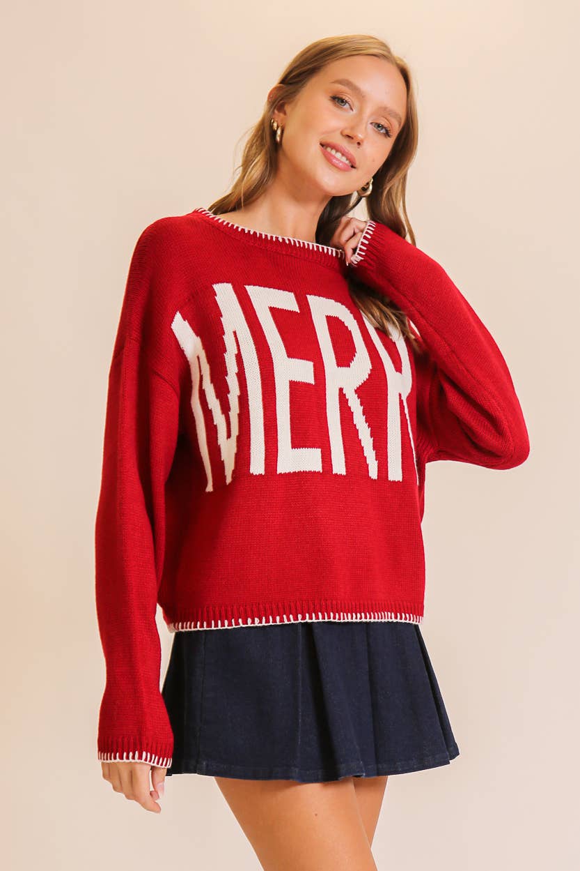 Merry Festive and Chic Holiday Sweater