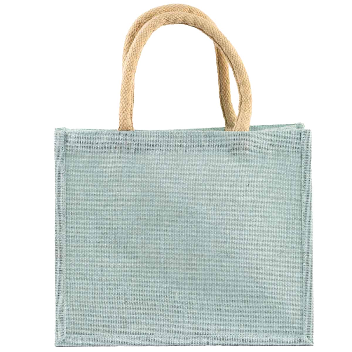 Jute Gift Tote   Sky   12x10x8