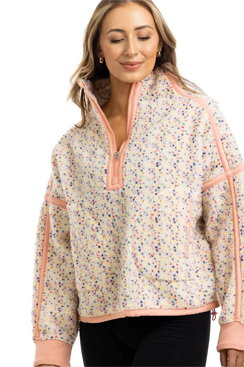 Confetti Print Women's Pullover Jacket