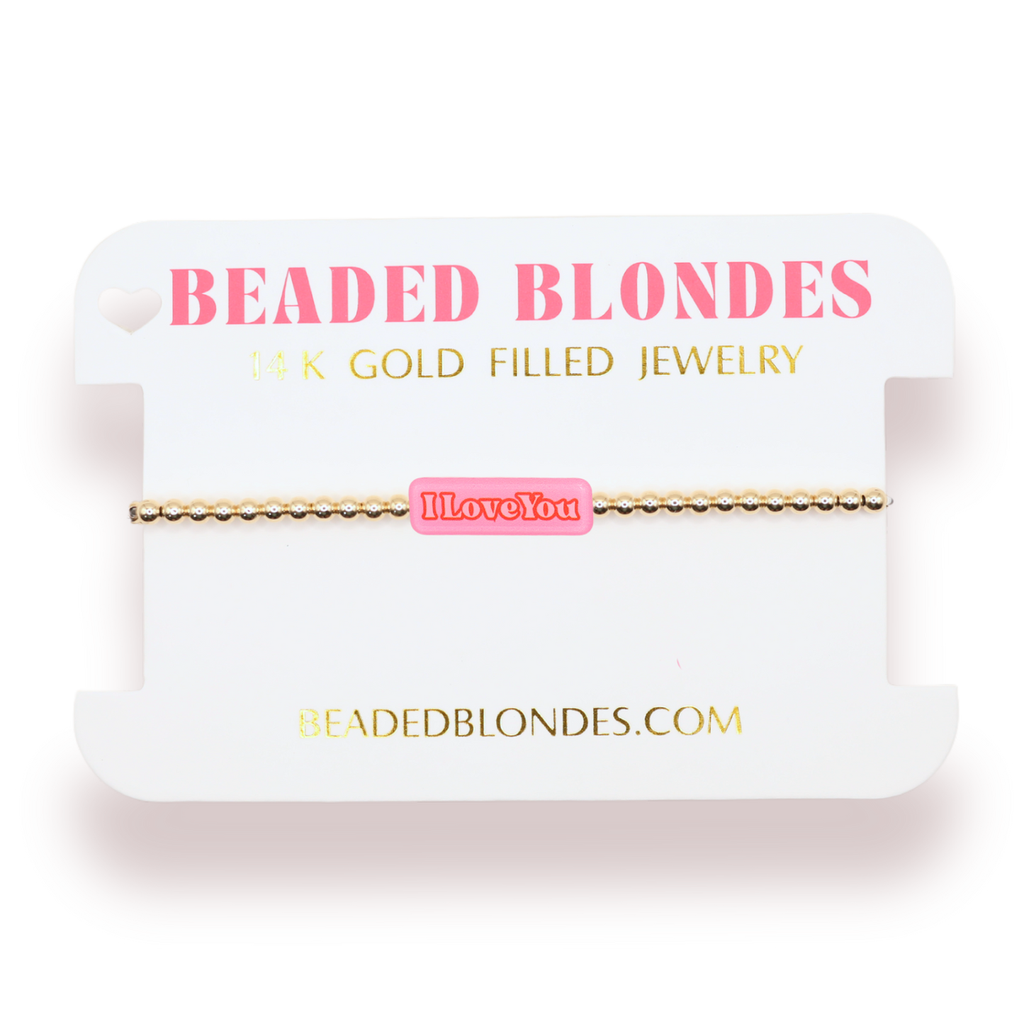 I Love You BB Bead Bracelet