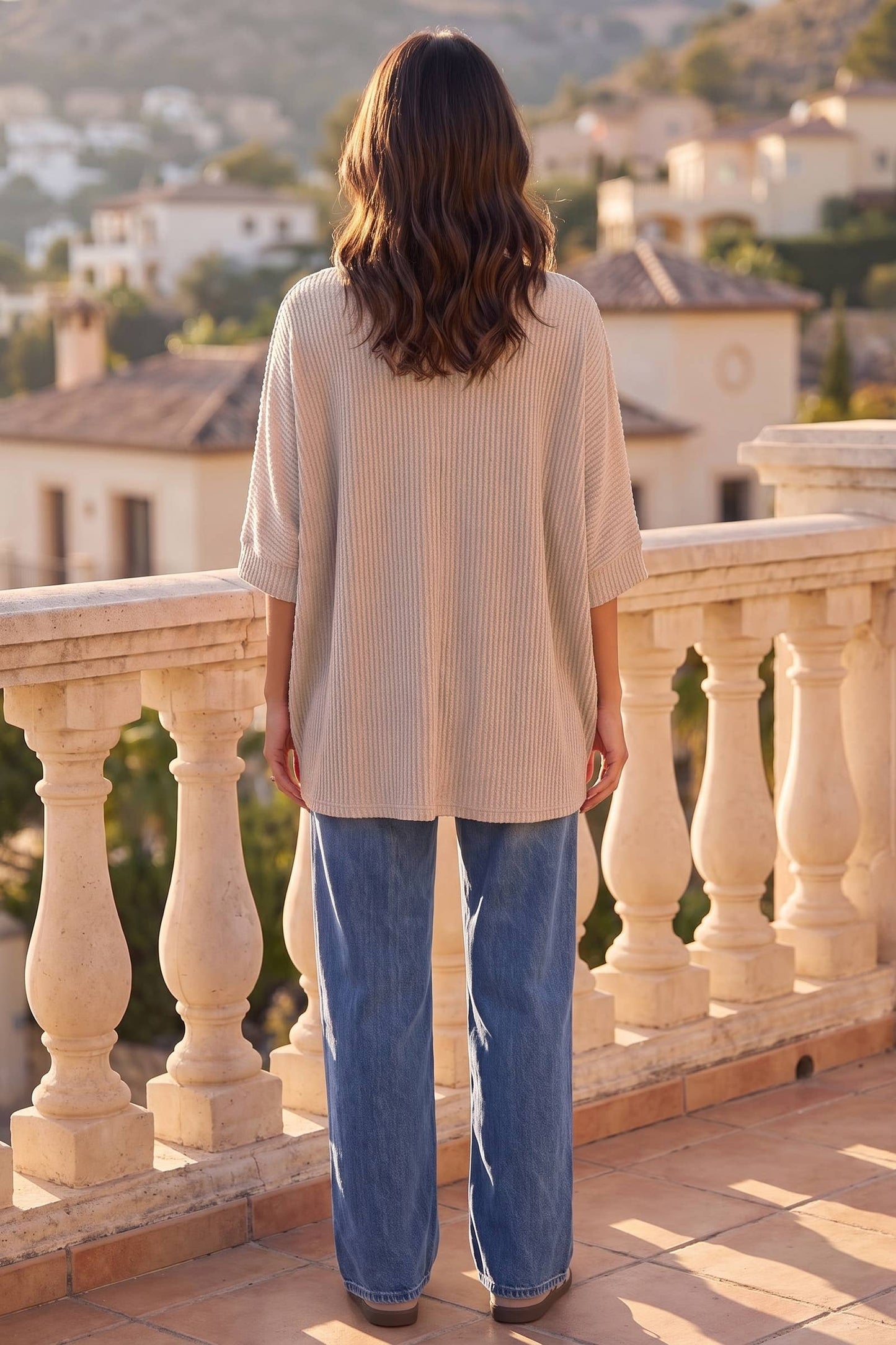 Oversized Curly Rib Top