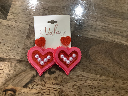 Pearly Hearts Earrings