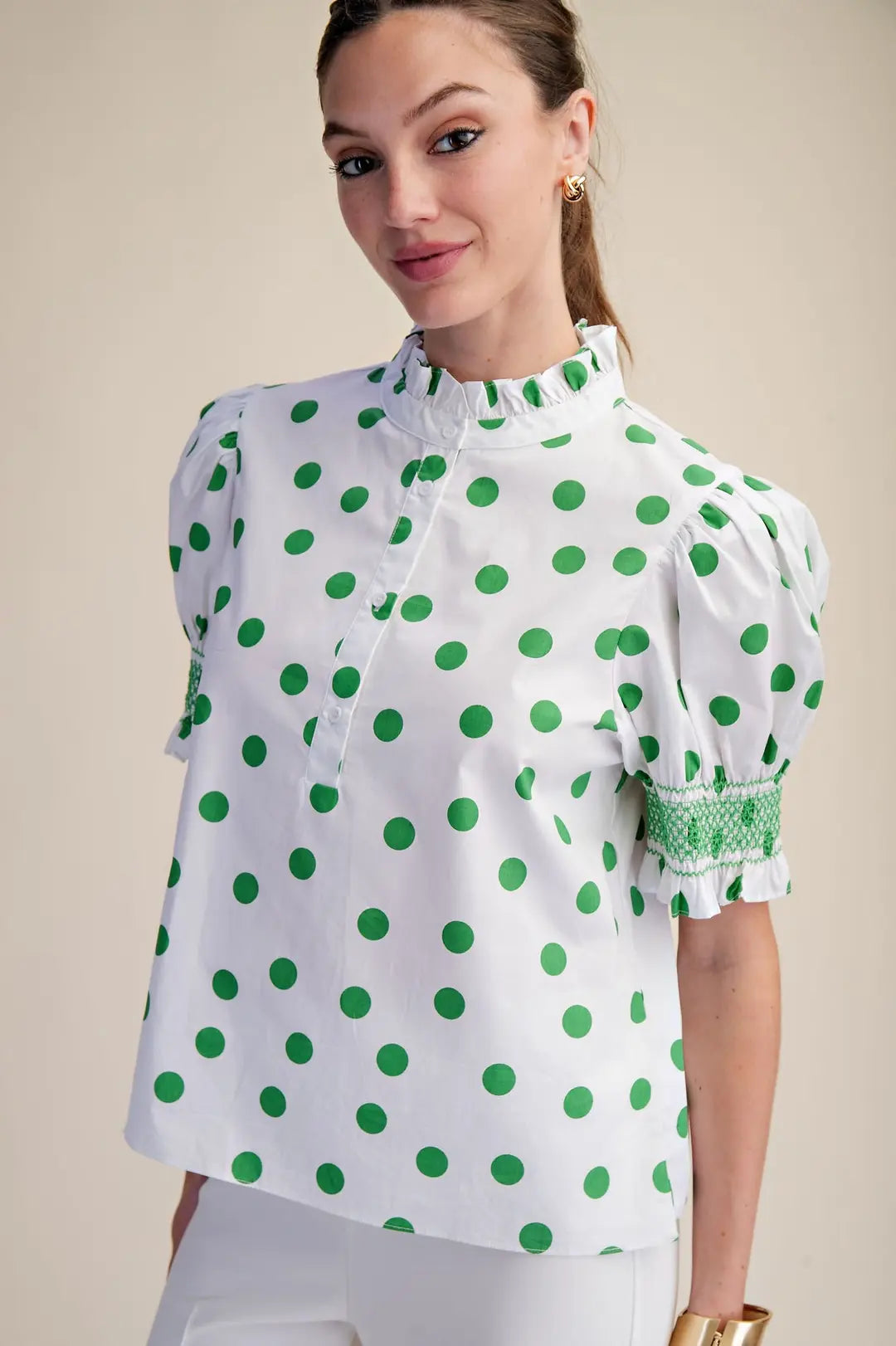 Kara Ruffle Neck Top