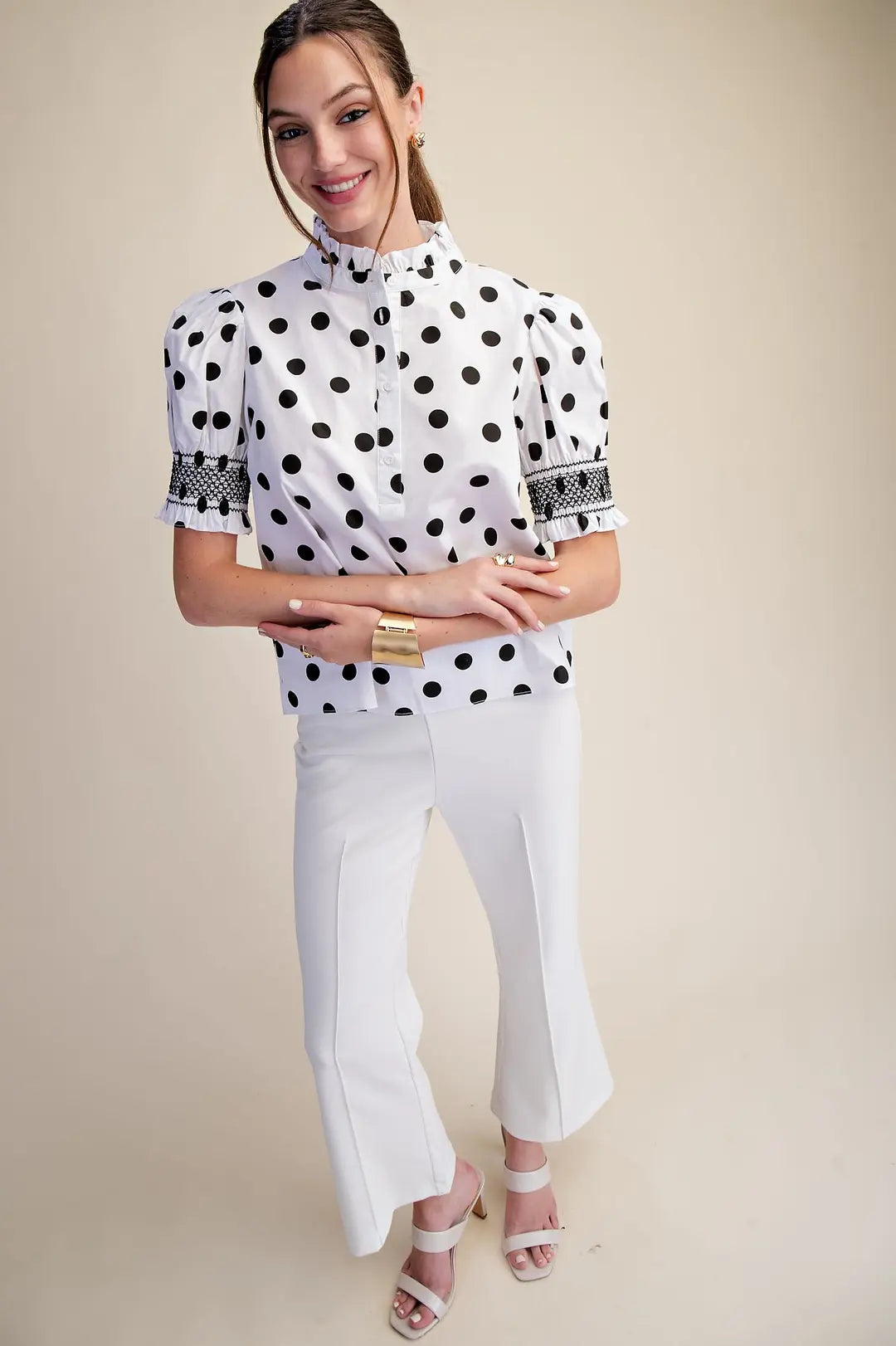 Kara Ruffle Neck Top