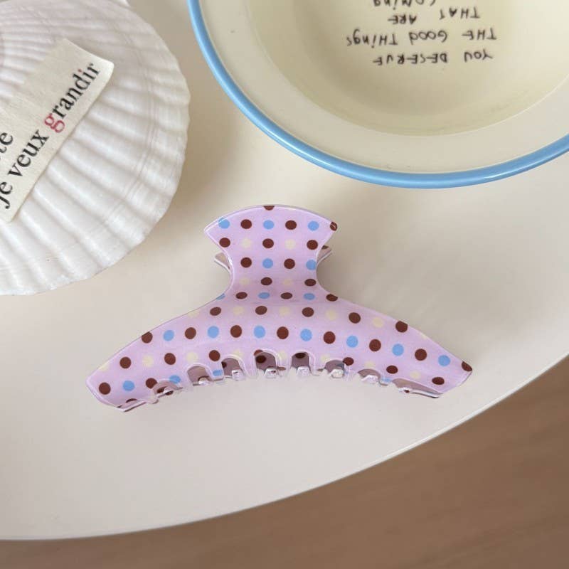 Vintage Polka Dot Hair Claw