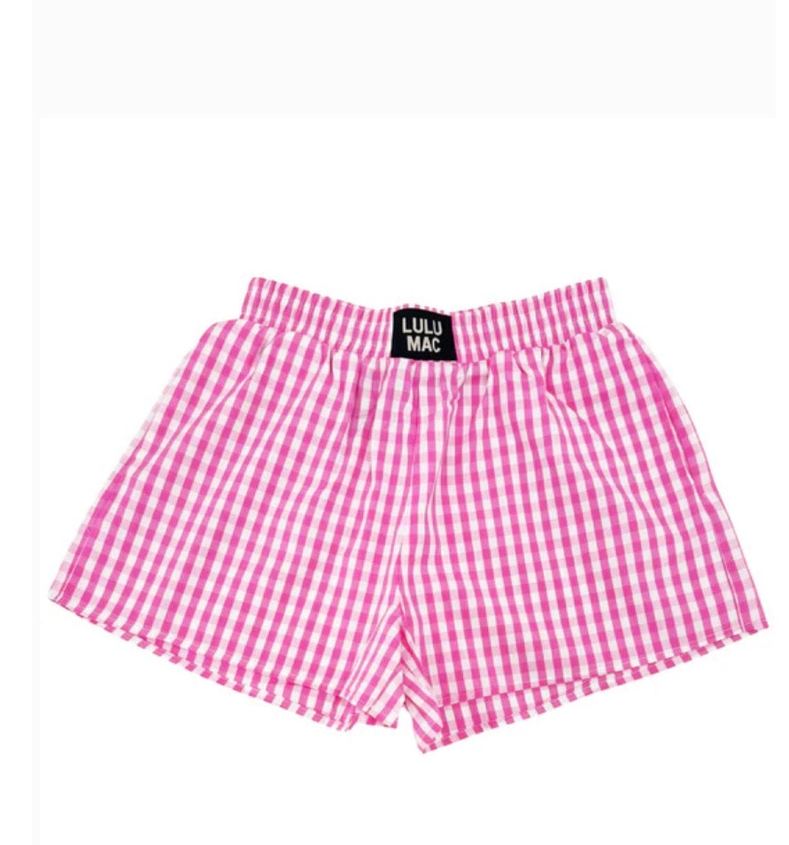 LULU MAC Gingham Boxer Shorts