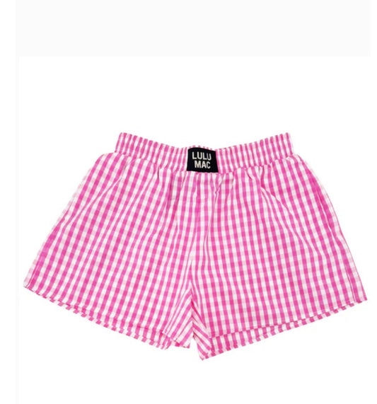 LULU MAC Gingham Boxer Shorts