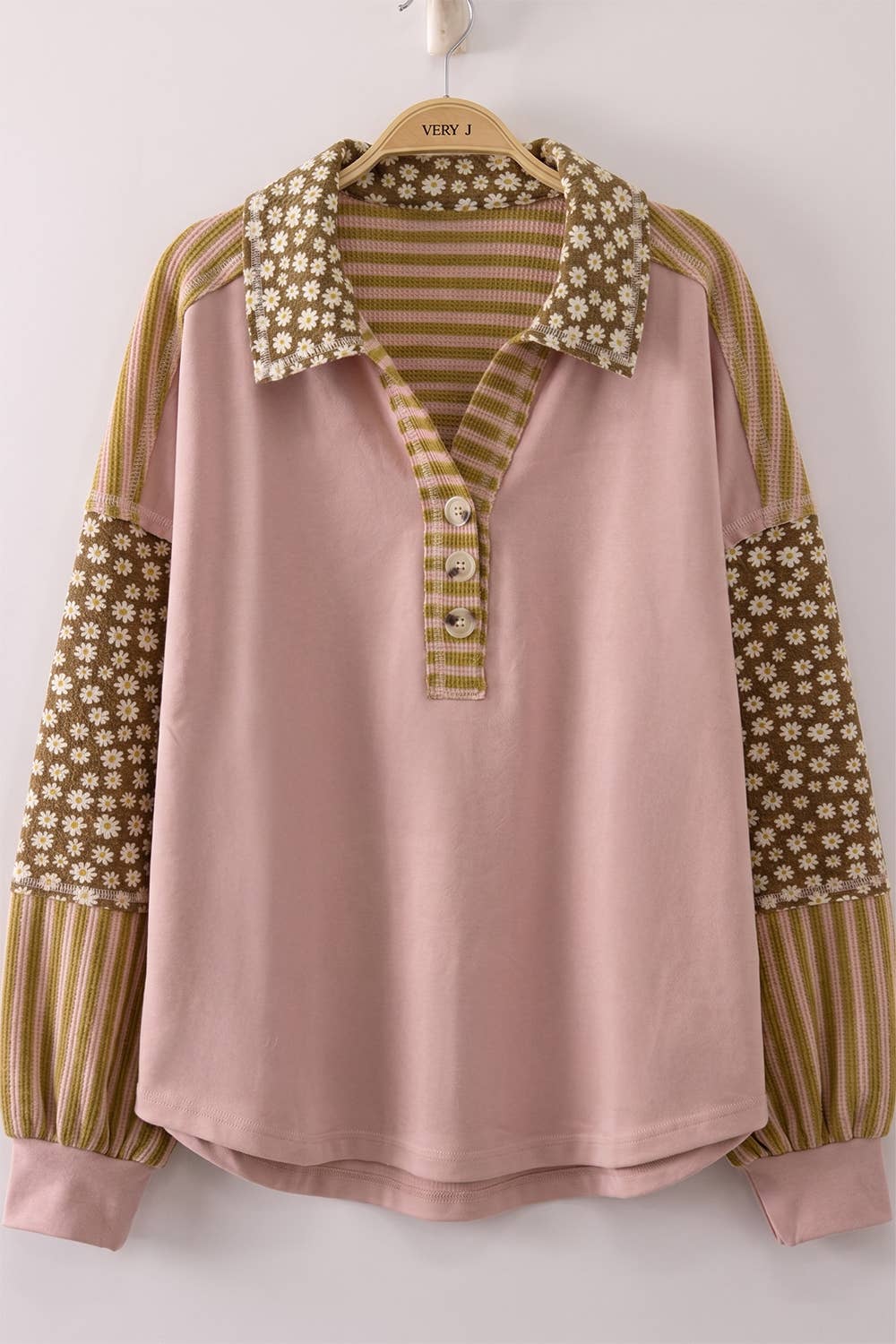 Daisy Stripe Contrast Top
