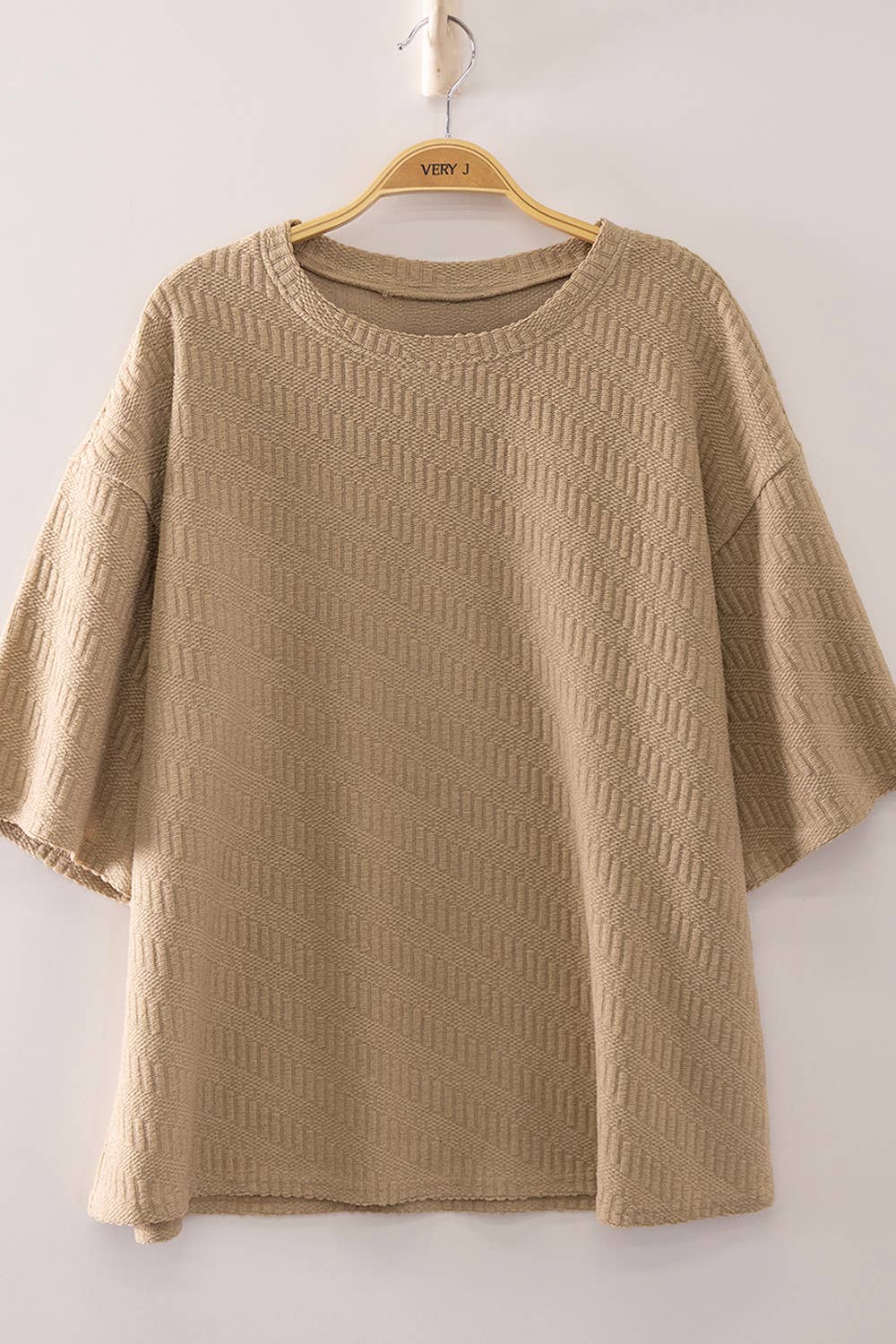 Textured Short Sleeve Top