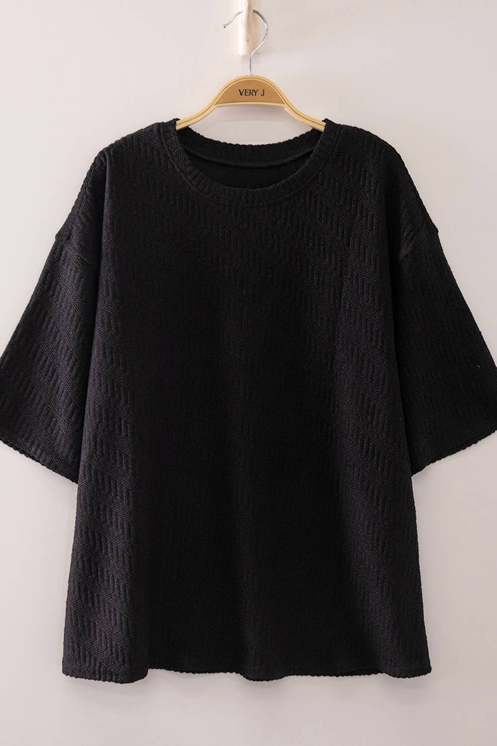 Textured Short Sleeve Top