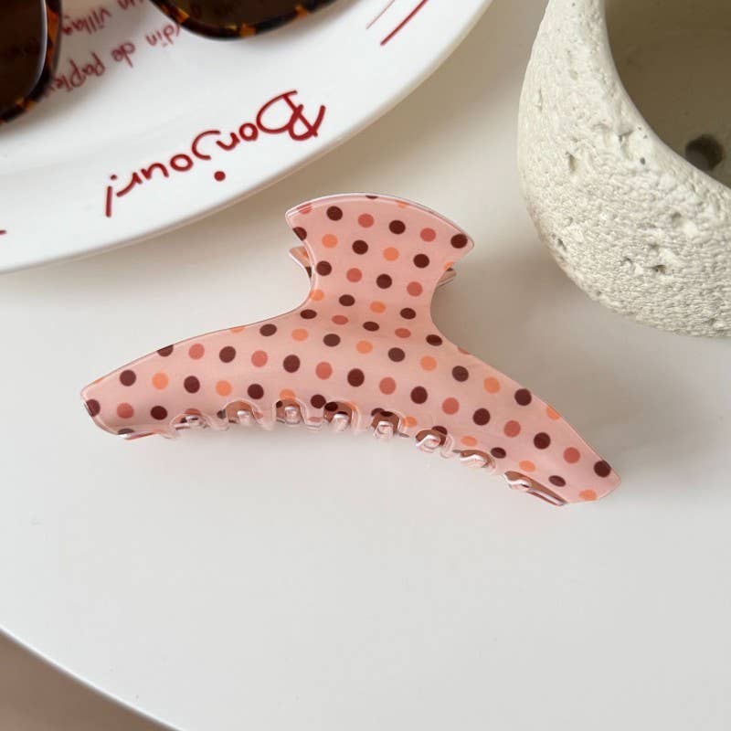 Vintage Polka Dot Hair Claw