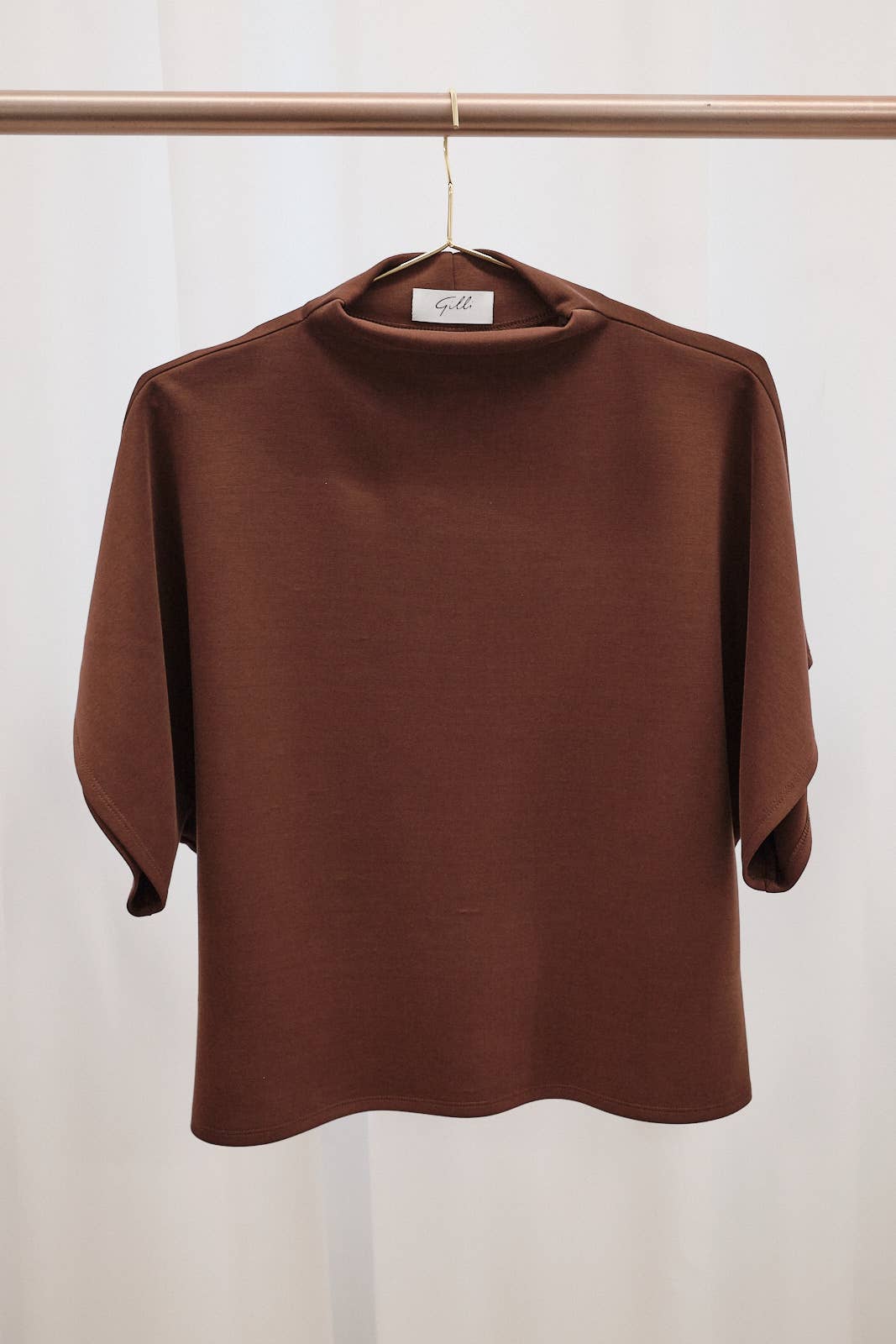 Mock Neck Dolman Top