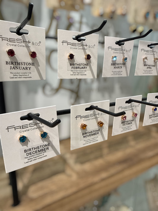 Birthstone Stud Earrings
