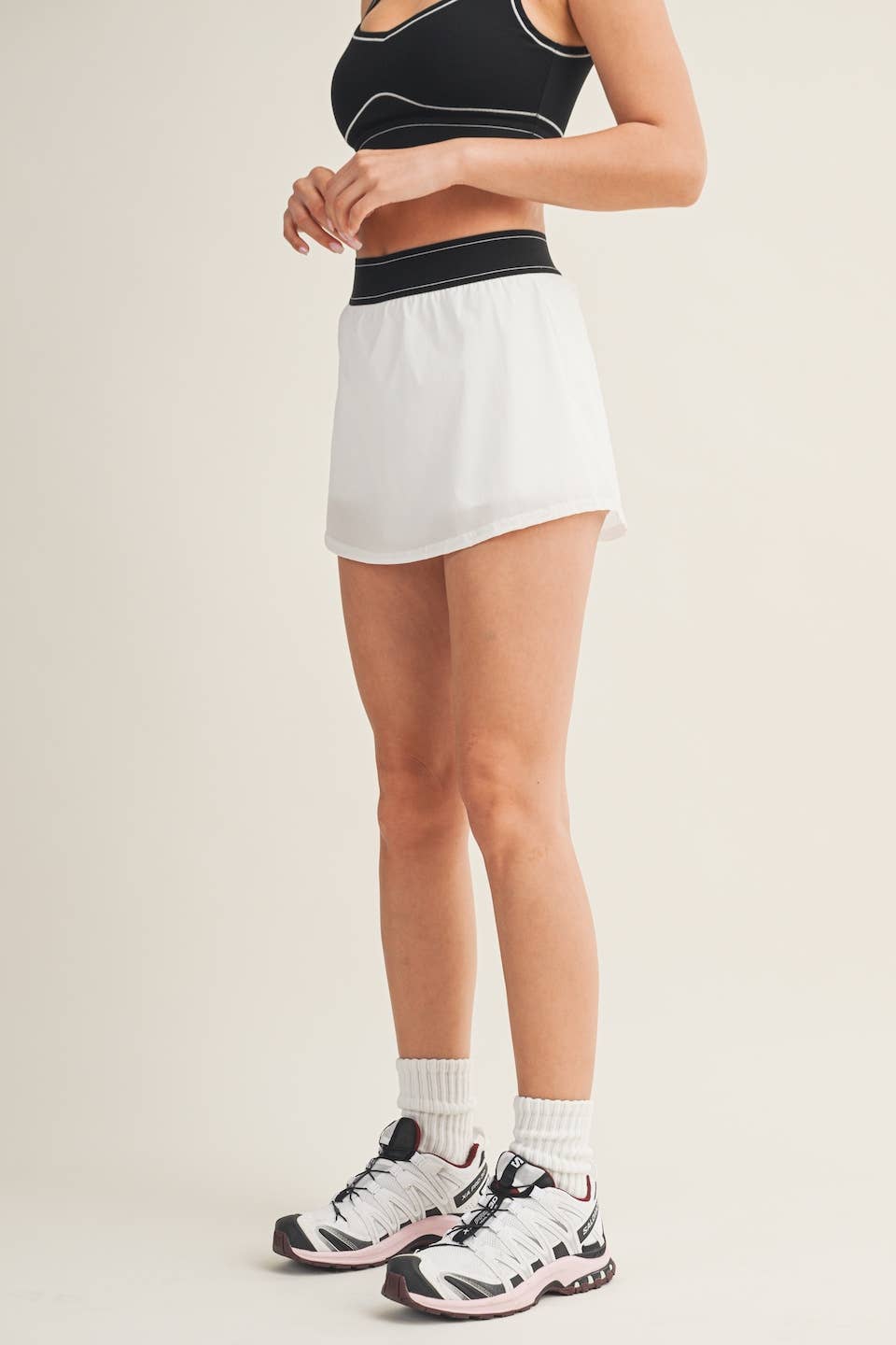 Lightweight Skort with Elastic Waistband