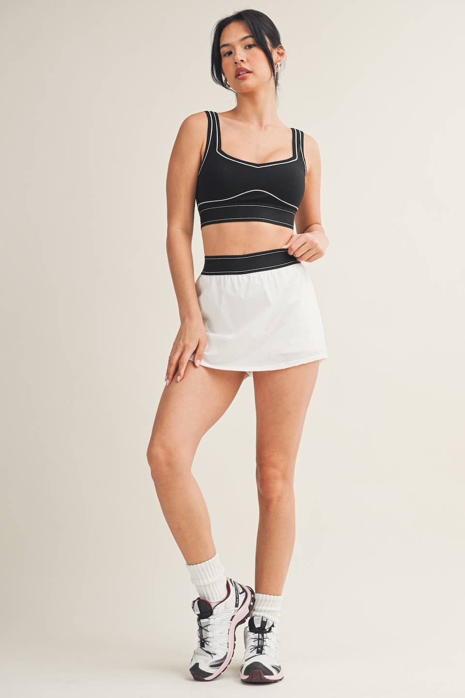 Lightweight Skort with Elastic Waistband