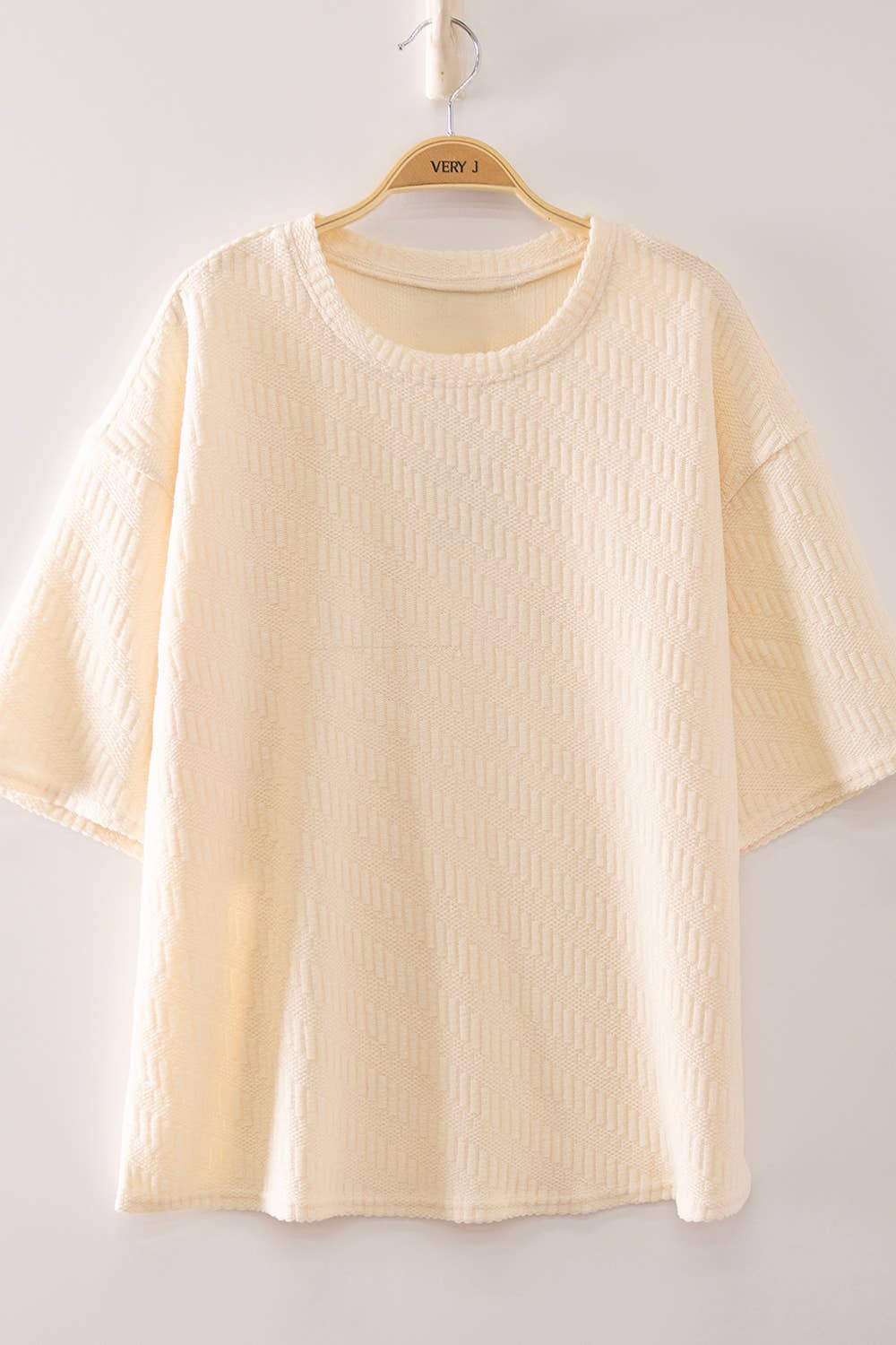 Textured Short Sleeve Top