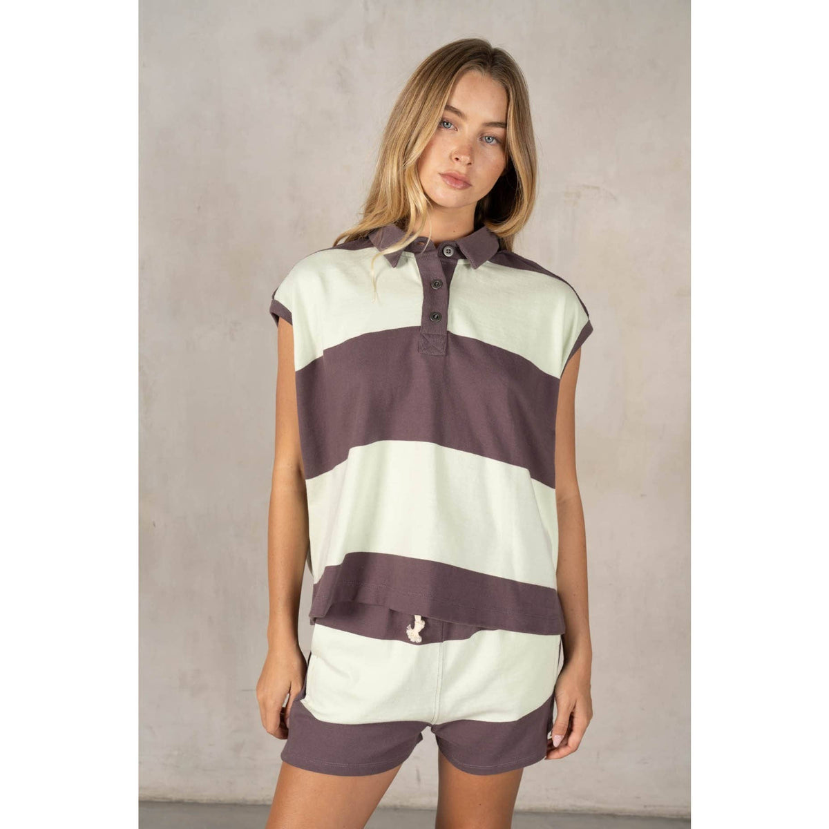 Classic Striped Slouchy Sleeveless