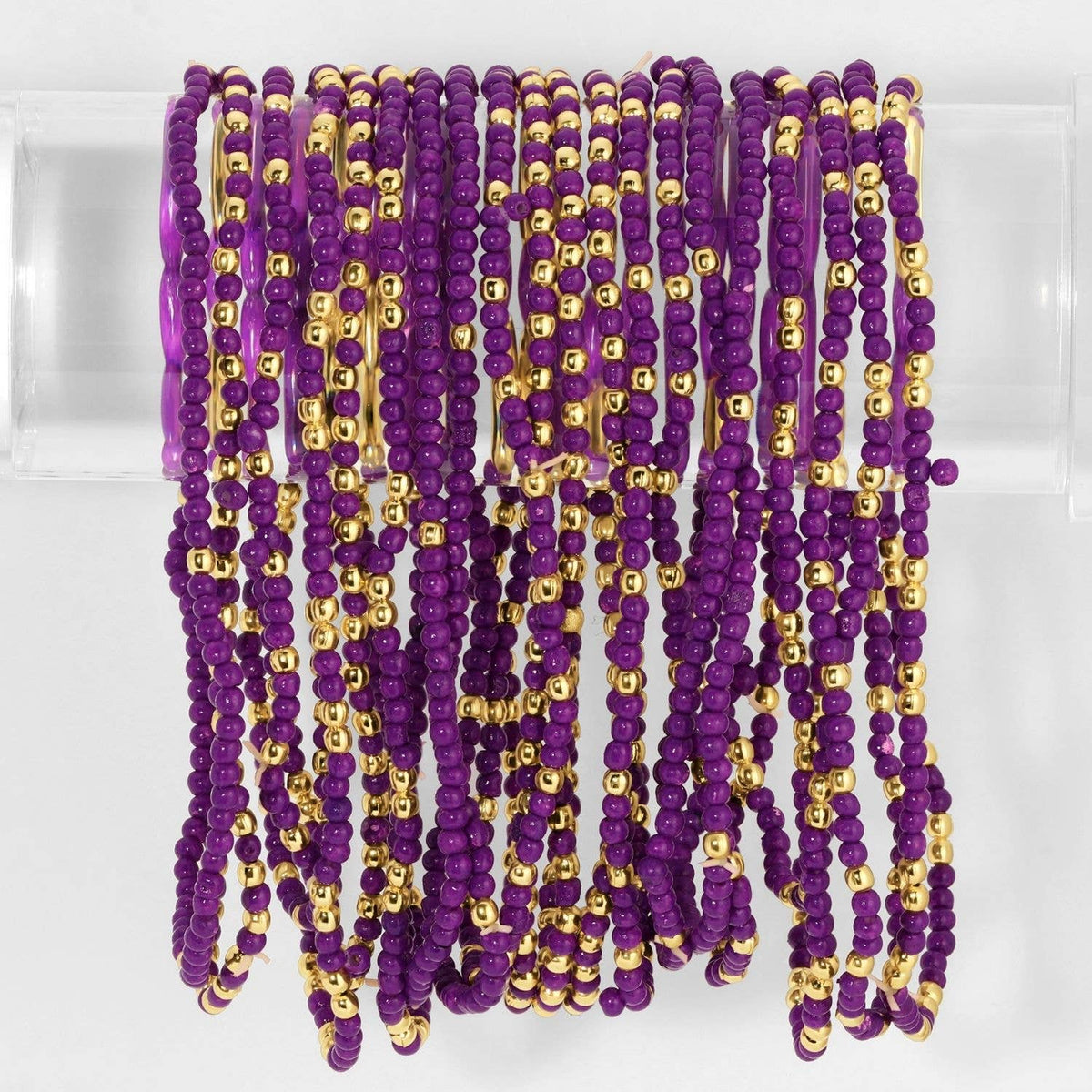 Stretch Seed Bead Solid Game Day Bracelets